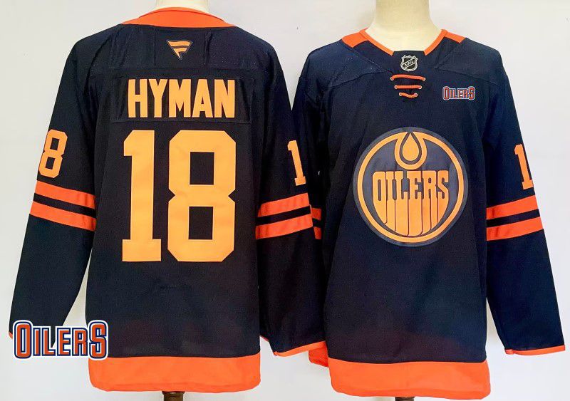 Men Edmonton Oilers #18 Hyman Black Fanatics 2025 NHL Jersey style 2->edmonton oilers->NHL Jersey